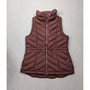 Duluth Trading Co Cold Reliable Down Vest Womens Small Puffer Zip Burgundy